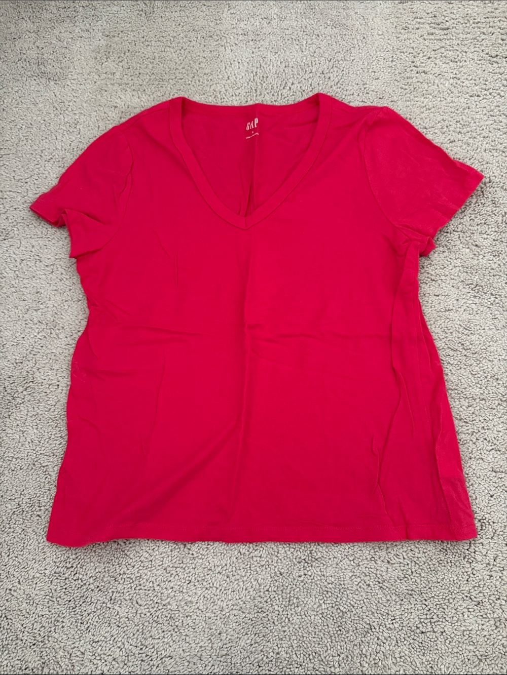 GAP Women's V-Neck Tee - Hot Pink